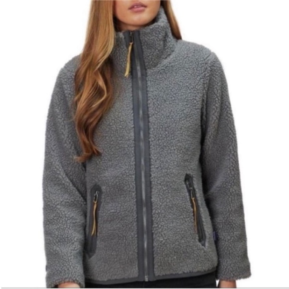Patagonia Jackets & Blazers - Patagonia Jacket Sharpa Full Zip Divided Sky Fleece Jacket Grey size Small